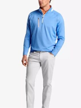 Peter Miller verge performance blue and gray golf pullover